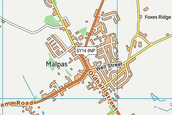 SY14 8NP map - OS VectorMap District (Ordnance Survey)