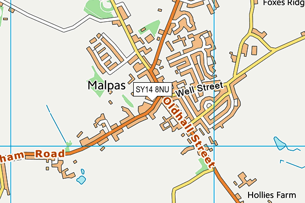 SY14 8NU map - OS VectorMap District (Ordnance Survey)