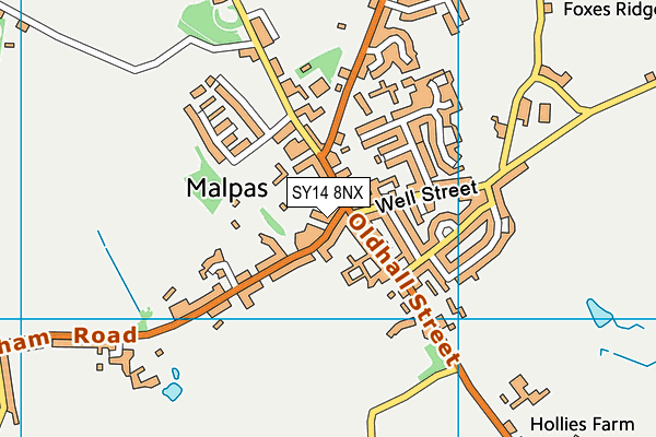 SY14 8NX map - OS VectorMap District (Ordnance Survey)