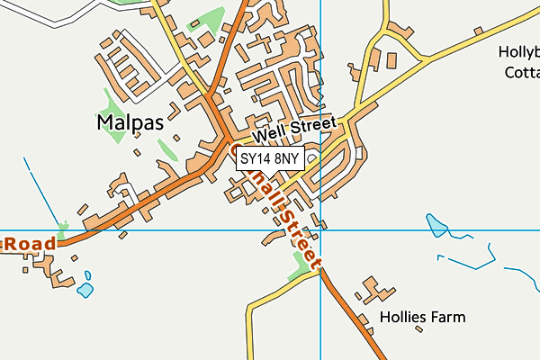 SY14 8NY map - OS VectorMap District (Ordnance Survey)