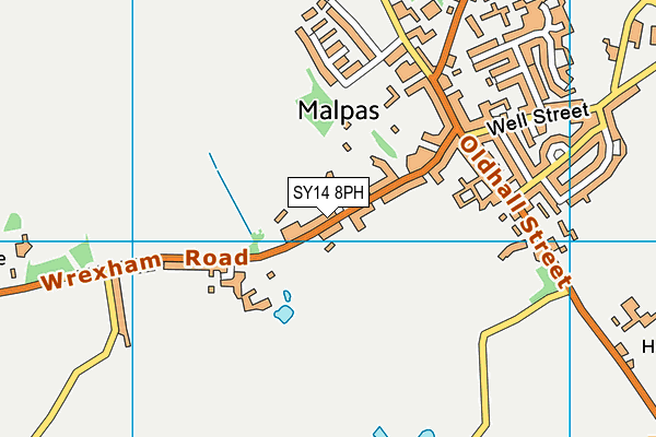 SY14 8PH map - OS VectorMap District (Ordnance Survey)
