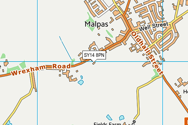 SY14 8PN map - OS VectorMap District (Ordnance Survey)