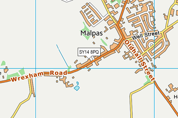 SY14 8PQ map - OS VectorMap District (Ordnance Survey)