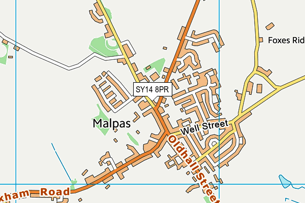 SY14 8PR map - OS VectorMap District (Ordnance Survey)