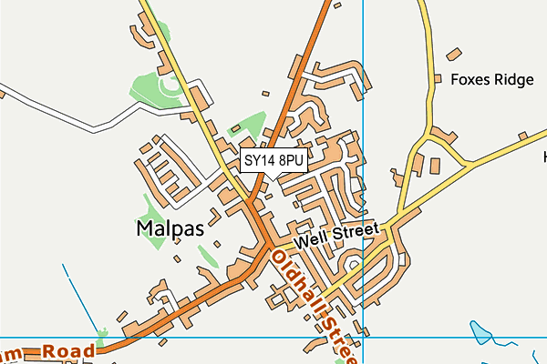 SY14 8PU map - OS VectorMap District (Ordnance Survey)
