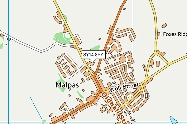 SY14 8PY map - OS VectorMap District (Ordnance Survey)