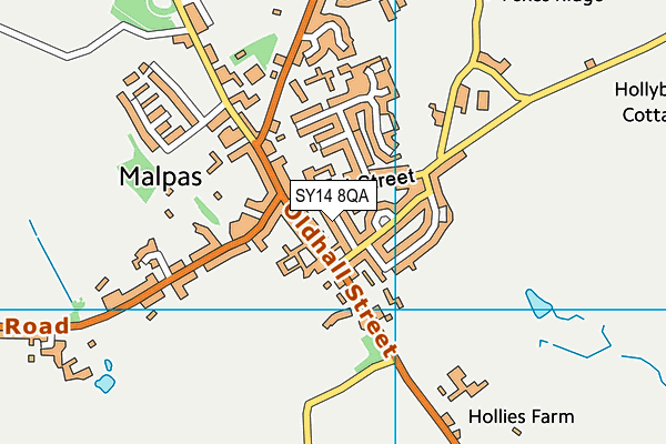 SY14 8QA map - OS VectorMap District (Ordnance Survey)