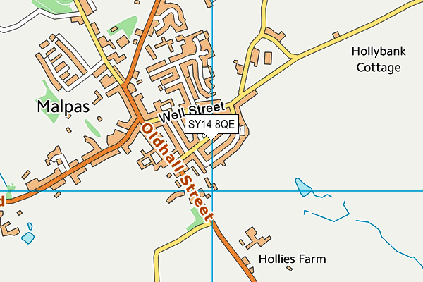 SY14 8QE map - OS VectorMap District (Ordnance Survey)