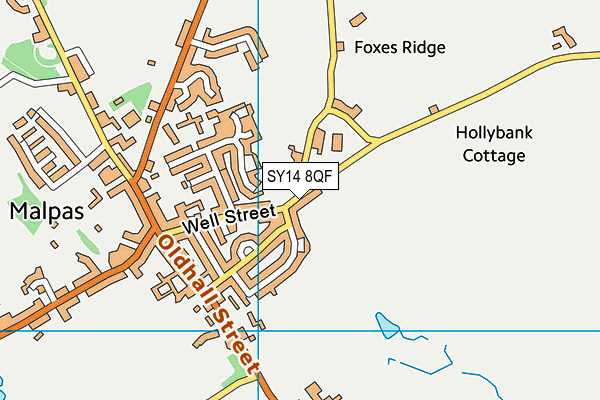 SY14 8QF map - OS VectorMap District (Ordnance Survey)