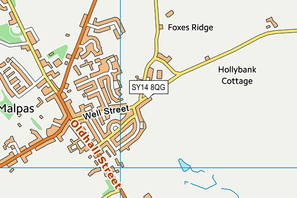 SY14 8QG map - OS VectorMap District (Ordnance Survey)