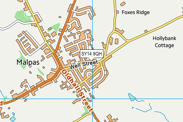 SY14 8QH map - OS VectorMap District (Ordnance Survey)