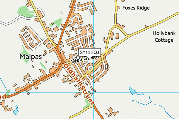 SY14 8QJ map - OS VectorMap District (Ordnance Survey)