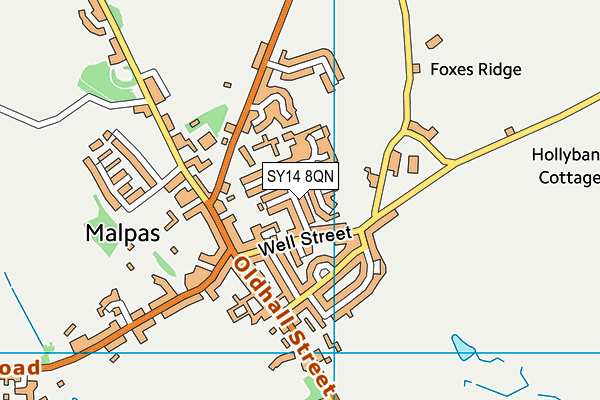SY14 8QN map - OS VectorMap District (Ordnance Survey)