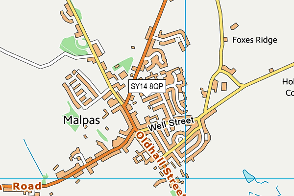 SY14 8QP map - OS VectorMap District (Ordnance Survey)