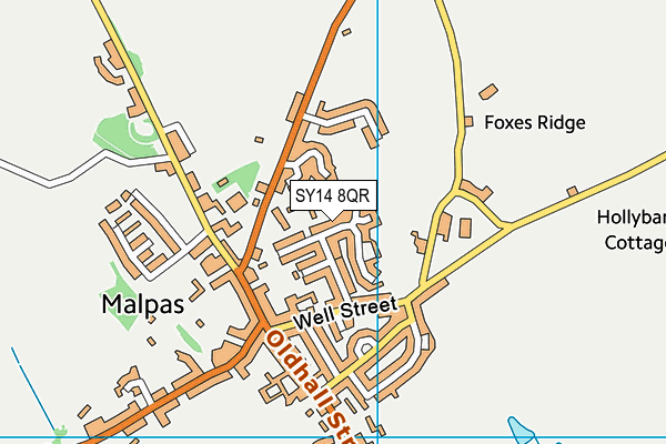 SY14 8QR map - OS VectorMap District (Ordnance Survey)