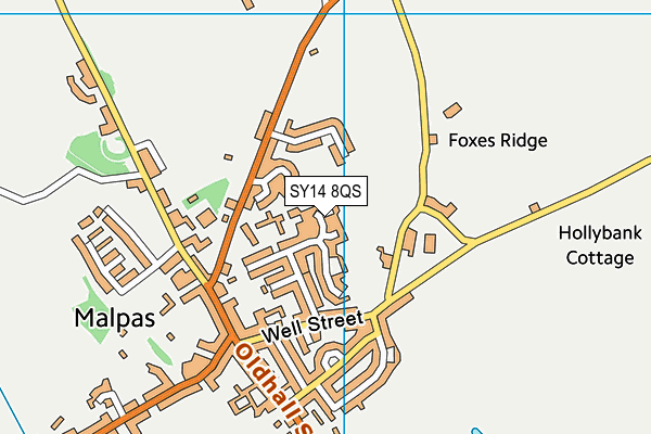 SY14 8QS map - OS VectorMap District (Ordnance Survey)