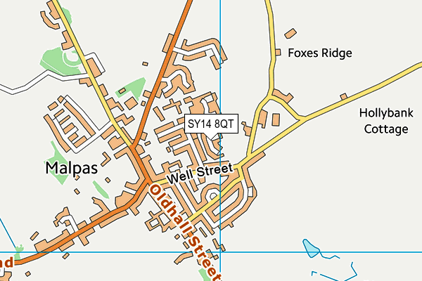SY14 8QT map - OS VectorMap District (Ordnance Survey)