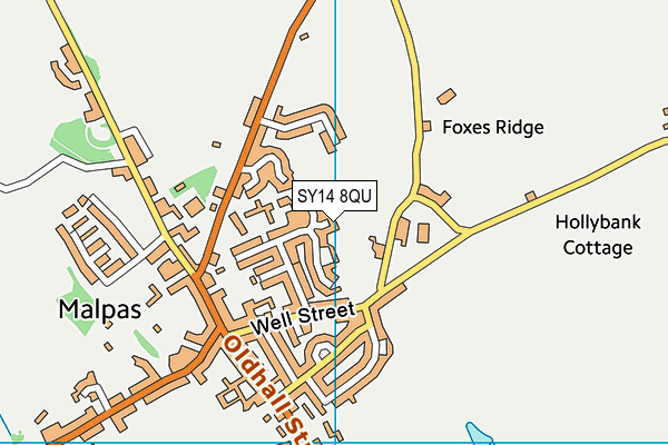 SY14 8QU map - OS VectorMap District (Ordnance Survey)