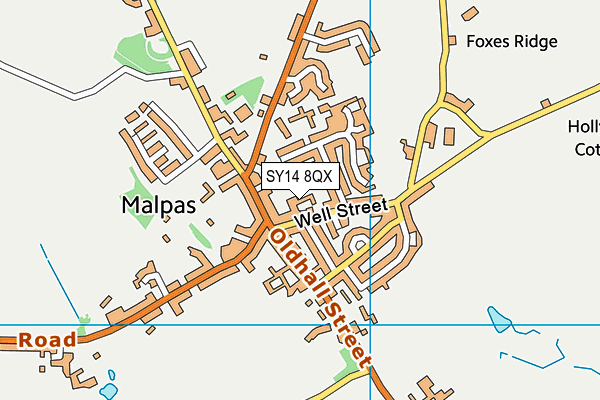 SY14 8QX map - OS VectorMap District (Ordnance Survey)