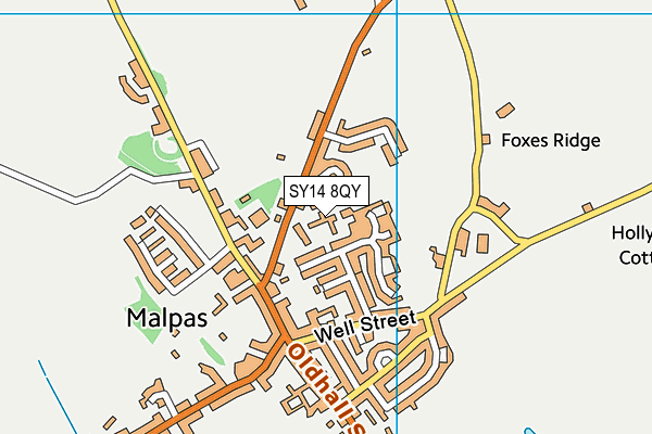 SY14 8QY map - OS VectorMap District (Ordnance Survey)