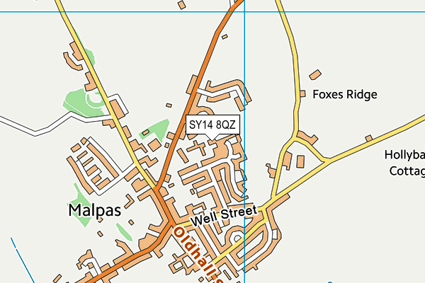 SY14 8QZ map - OS VectorMap District (Ordnance Survey)