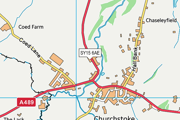 SY15 6AE map - OS VectorMap District (Ordnance Survey)