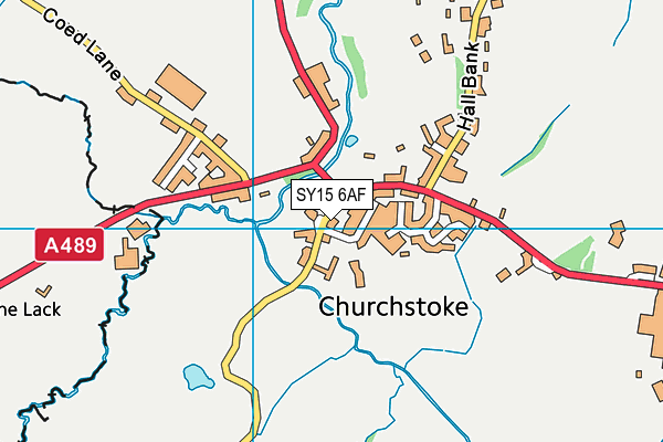 SY15 6AF map - OS VectorMap District (Ordnance Survey)