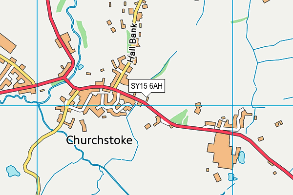 SY15 6AH map - OS VectorMap District (Ordnance Survey)