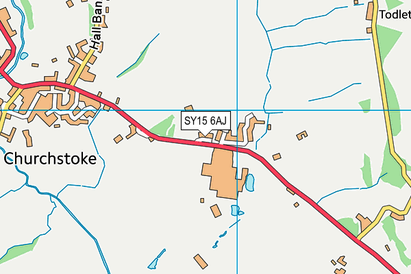 SY15 6AJ map - OS VectorMap District (Ordnance Survey)