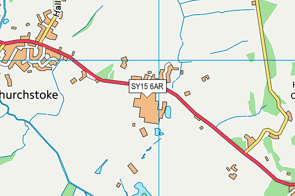 SY15 6AR map - OS VectorMap District (Ordnance Survey)