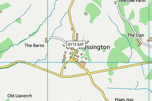 SY15 6AT map - OS VectorMap District (Ordnance Survey)