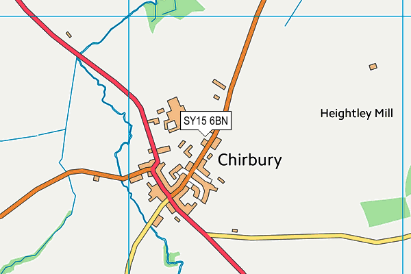 Chirbury CofE VC Primary School & Busy Bees Nursery map (SY15 6BN) - OS VectorMap District (Ordnance Survey)