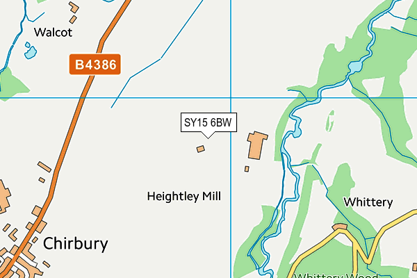 SY15 6BW map - OS VectorMap District (Ordnance Survey)