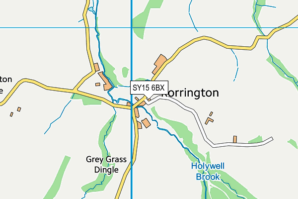 SY15 6BX map - OS VectorMap District (Ordnance Survey)