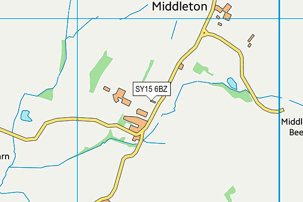 SY15 6BZ map - OS VectorMap District (Ordnance Survey)