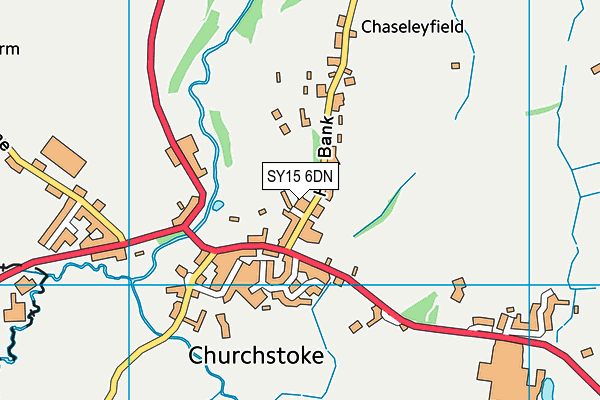 SY15 6DN map - OS VectorMap District (Ordnance Survey)