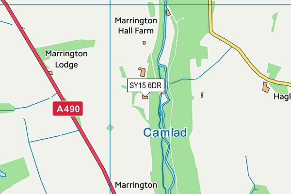 SY15 6DR map - OS VectorMap District (Ordnance Survey)