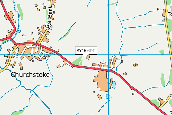 SY15 6DT map - OS VectorMap District (Ordnance Survey)