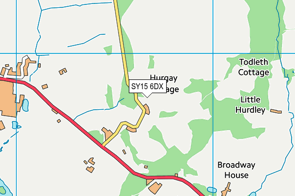 SY15 6DX map - OS VectorMap District (Ordnance Survey)
