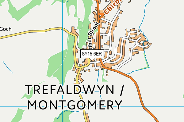 SY15 6ER map - OS VectorMap District (Ordnance Survey)