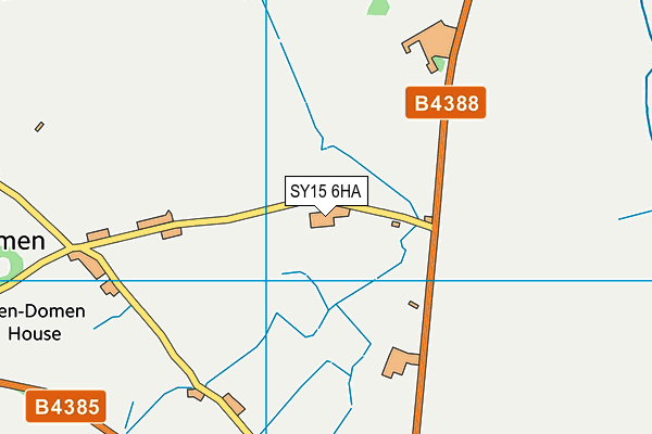 SY15 6HA map - OS VectorMap District (Ordnance Survey)