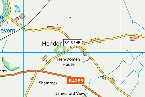 SY15 6HB map - OS VectorMap District (Ordnance Survey)