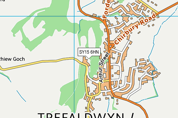 SY15 6HN map - OS VectorMap District (Ordnance Survey)