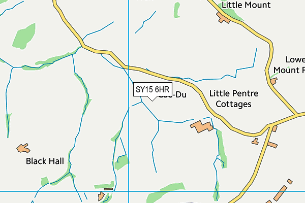 SY15 6HR map - OS VectorMap District (Ordnance Survey)