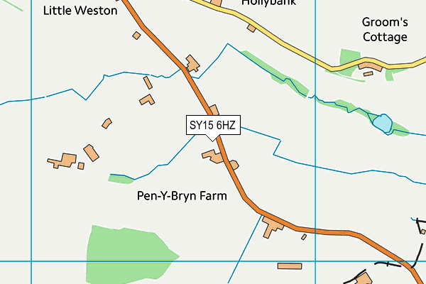 SY15 6HZ map - OS VectorMap District (Ordnance Survey)