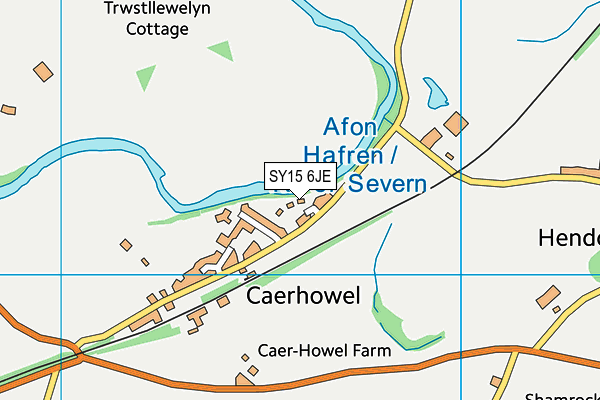 SY15 6JE map - OS VectorMap District (Ordnance Survey)