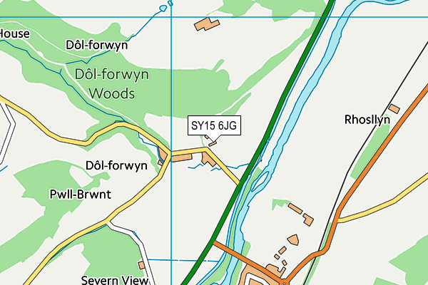 SY15 6JG map - OS VectorMap District (Ordnance Survey)