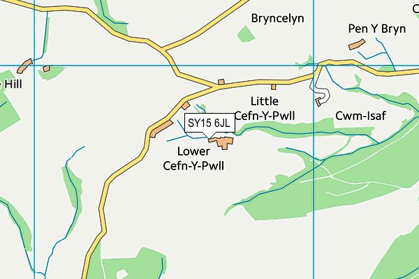 SY15 6JL map - OS VectorMap District (Ordnance Survey)