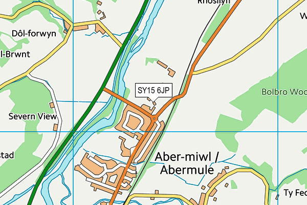 SY15 6JP map - OS VectorMap District (Ordnance Survey)