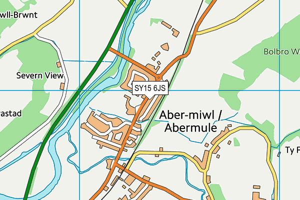 SY15 6JS map - OS VectorMap District (Ordnance Survey)